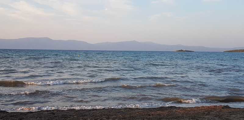 view from skala, greece sea shore