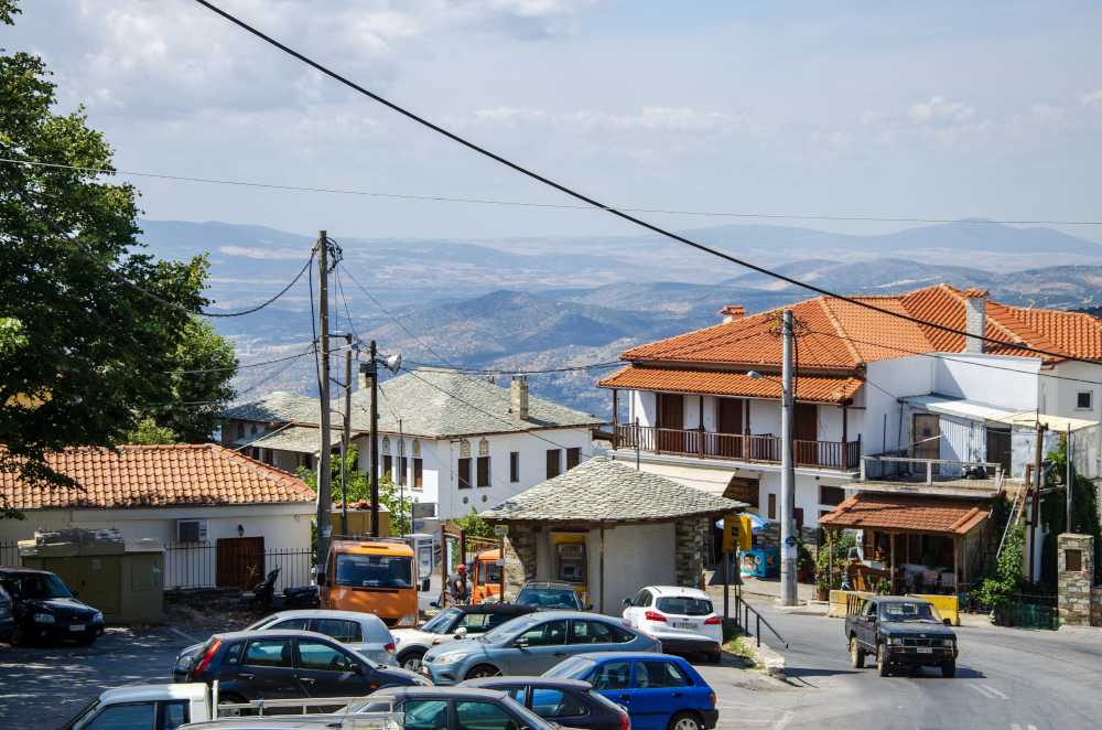 mountain view from portaria, pelion, greece
