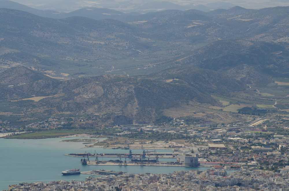 view of the city of volos, greece