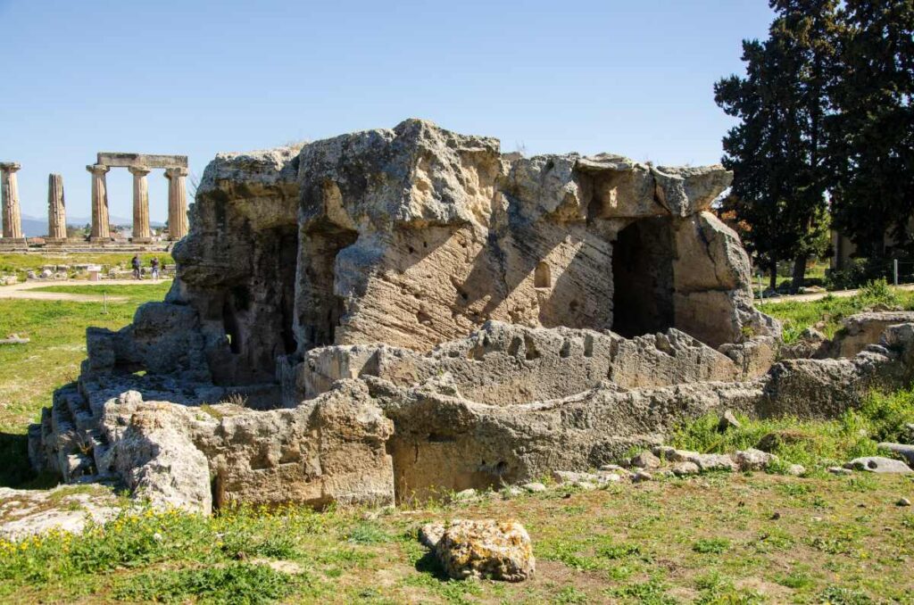 fountain of glauke at ancient corinth