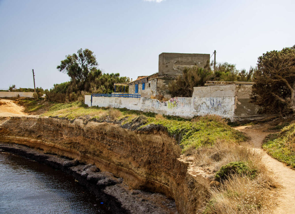 abandoned house on the coast of Artemida, Attica, Greece