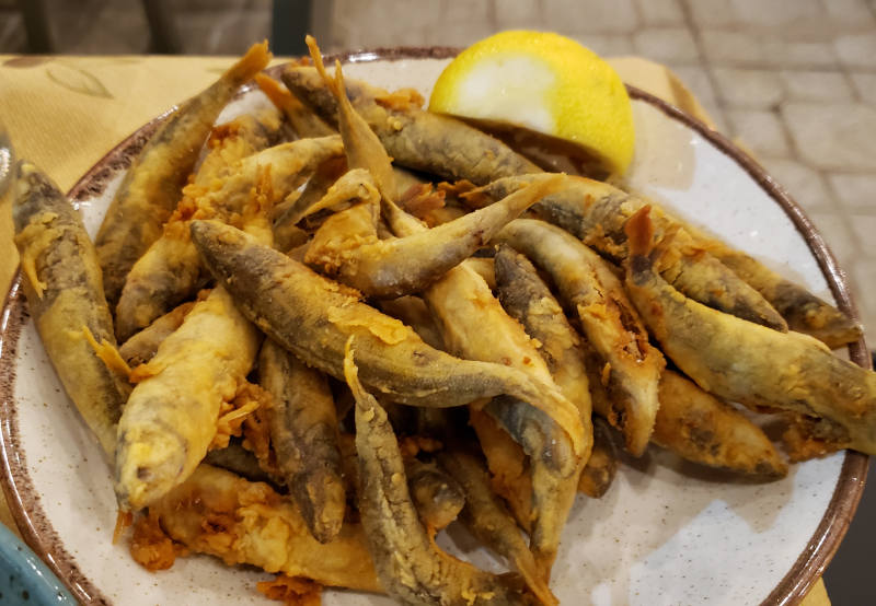 A Plate of fried Marida Fish