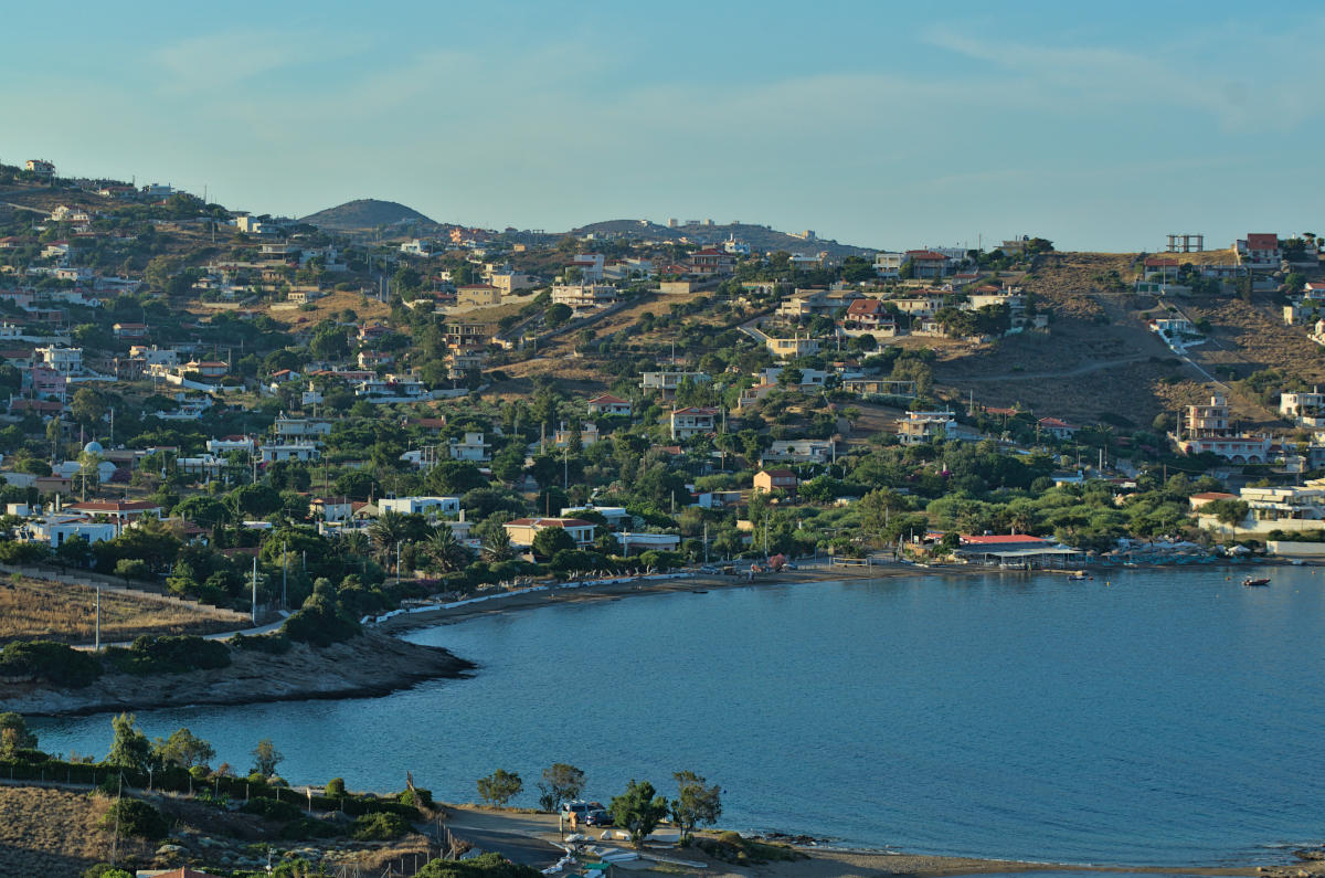 view of mikrolomano, lavreotiki, greece